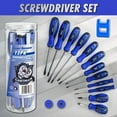 thumbnail image 3 of CARTMAN 12 Piece Magnetic Screwdriver Set - 6 Phillips and 6 Flat, Professional Cushion Grip Hand Tools Set, 3 of 9