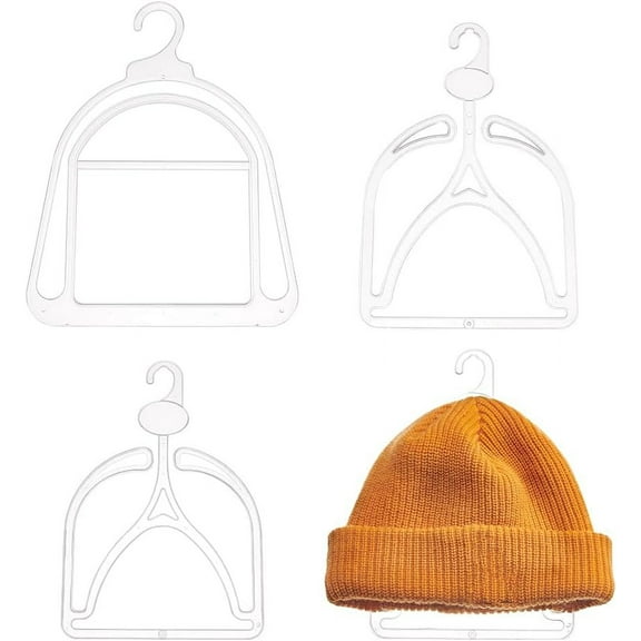 6 Pcs Hat Rack Hangers 3 Style Clear Plastic Hat Storage Rack Hat Organizer Display Hanger DIY