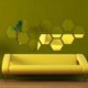 thumbnail image 5 of 12 piezas-pequeño 80*70*40mm (oro)-pegatina de espejo hexagonal Ormromra LKX-1091-2, 5 of 7
