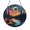 Acrylic 3.5 Inch, variant on Starry Camping Scene Stained Glass Suncatcher Window Art, Cozy Campfire Sunset Reflection Panel