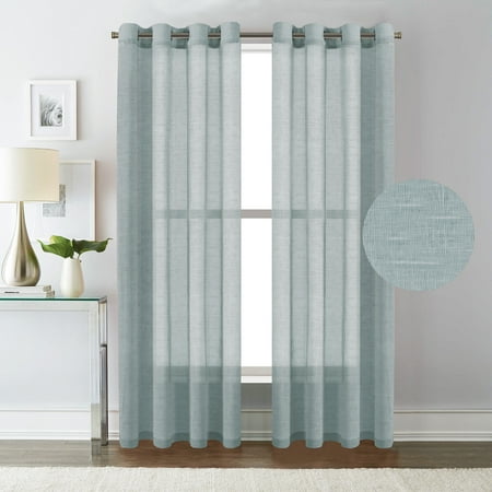 curtains grommet linen sheer versailtex window panels natural nickel sheers curtain teal pack poly semi l96 w52 tan drapes material