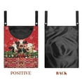 thumbnail image 7 of ZIATUBLE Christmas Cow Clothes Pin Storage Bag Snowflakes Clothes Pins Bag Holder Outdoor 2 Piece Easy to Install Clothespin Bag Hanging Storage Organizer Elastic Laundry Clothes Pin Holder, 7 of 7