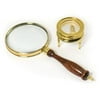 Barska Brass Hand-Held 90mm and 42mm Table Magnifiers