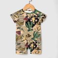 thumbnail image 3 of Vintage Cowboy Western Baby Boy Girl Romper Cowboy Cactus Hat Boot Goat Skull Short Sleeve Crewneck Jumpsuit One Piece, 3 of 6