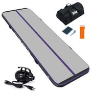 BEYOND MARINA Air Track 10ft 13ft 16ft 20ft Inflatable Air Tumble Track Gymnastics Tumbling Mat 4in 8in Thick Mats for Home Use/Training/Cheerleading/Yoga/Water Electric Air Pump, C-Purple 10ft 4in