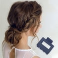 thumbnail image 2 of Unique Bargains 1 Pc Small Rectangle Frosted Hair Clips Hairdo Clip for Home Navy Blue, 2 of 5