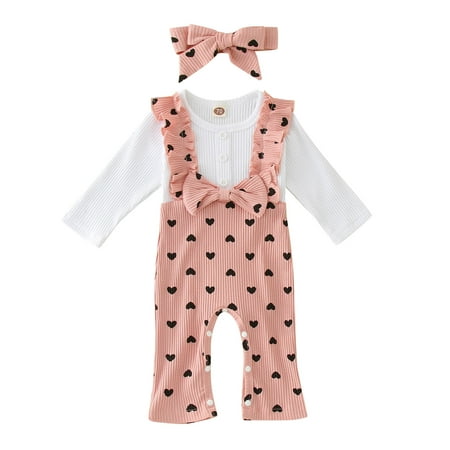 

Summer 1 Piece Outfit Baby Girls Boys Ruffles Ribbed Romper Jumpsuit Long Sleeve Patchwork Playsuit Headband Clothes Baby Rainbow Outfit