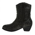 thumbnail image 3 of Badgley Mischka Girls Glittery Low Heel Dress Boots. (Little Kids Big Kids), Black, Size: 4, 3 of 6
