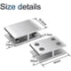 thumbnail image 2 of 4pcs Double Sided Adjustable Aluminum Alloy Glass Clamps for 8-12mm Thickness Shelf Clamps, 2 of 4