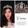 thumbnail image 4 of Silver Crystal Tiara Crowns Bride Crystal Crown with Comb Costume Hair Accessories for Women and Girls, 4 of 4