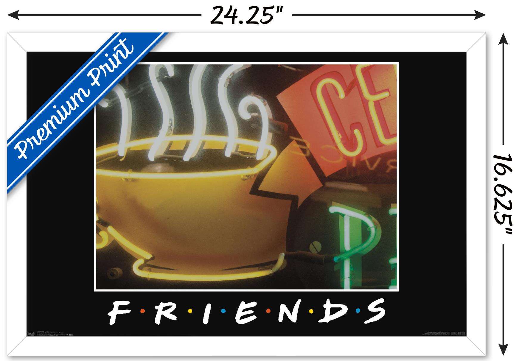 Friends - Coffee Wall Poster, 14.725" x 22.375", Framed