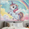 thumbnail image 2 of Orinice Unicorn Rainbow Sky Tapestry Wall Hanging Unique Style Graphic Tapestries Home Wall Decor Art for Living Room Bedroom Apartment Farmhouse Dorm 60x50inch, 2 of 6