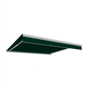 Awntech KWL14-US-F 10 ft. Key West Full Cassette Left Motorized Retractable Awning, Forest Green - 120 in.