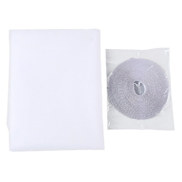 Window Screen Mesh Net Curtain Adjustable Window Screen Fine Mesh Privacy Screen White