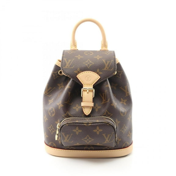 Pre-Owned Louis Vuitton Montsouris Mini Backpack, Coated Canvas and Leather,...