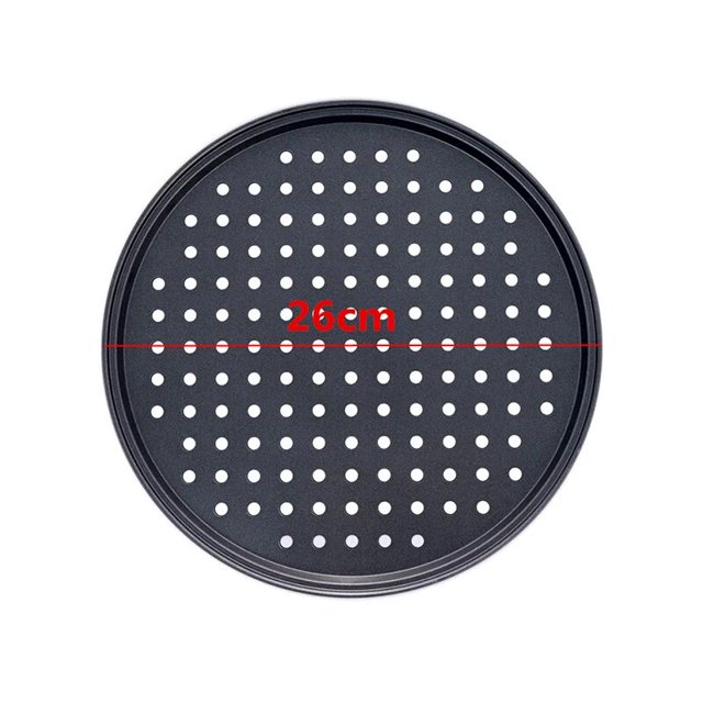 LMETJMA-sartén antiadherente perforada de acero al carbono con agujeros para Pizza, bandeja para horno, sartén para Pizza, apto para lavavajillas, JT139