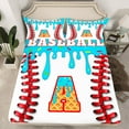 thumbnail image 2 of Manfei Personalized Initial Alphabet A 4pcs Bed Sheets for Children Kids Boys,Baseball Print King Sheets,Abstract Graffiti Splash Super Cozy Sheet Set,Ultra Soft Home Decor, 2 of 7