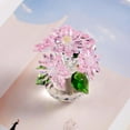 thumbnail image 5 of Crystal Pink Daisy Flower Figurine Statue Paperweight Glass Pink Daisy Bouquet Floral Collectible Decor Gifts for Friends Women (with 5 Flowers), 5 of 11