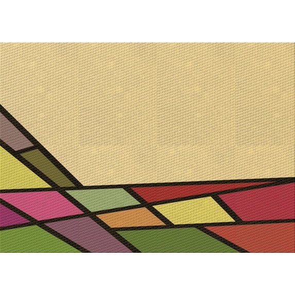 Ahgly Company Machine Washable Indoor Rectangle Transitional Light Brown Area Rugs, 2' x 3'
