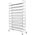 thumbnail image 4 of Whitmor 50-Pair 10-Tier Metal Closet Shoe Tower with Wheels Chrome, 4 of 4