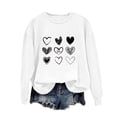 thumbnail image 6 of HaoXianJian Valentines Day Shirts Women Cute Heart Print Shirt Casual Valentines Top for Women Long Sleeve Love Letter Graphic Tees Tops Crewneck Pullover T-Shirts Size XS-XL, 6 of 7