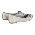 thumbnail image 2 of XY London Womens Ferne Broach Front Diamante Bridal Ballerina Flats, 2 of 4