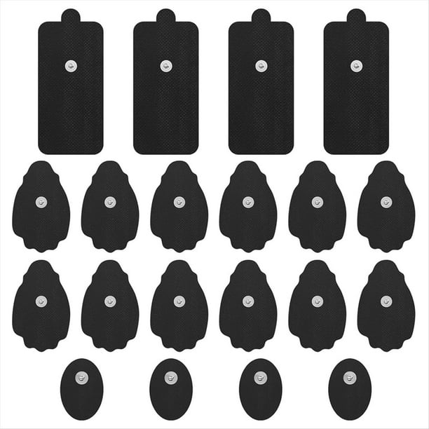 Almohadillas de de 10 Pares, Almohadillas de Repuesto A Presión de 3,5 mm para Electroterapia, Reutilización Más de 30 Veces