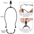 thumbnail image 2 of Canomo Black Finish Make Lamp Rewire Kit with 8 Inch Harp, 2 Pieces 12" Lamp Pipe, and All Parts Needed for DIY Lamp Bulid or Repair, 2 of 5