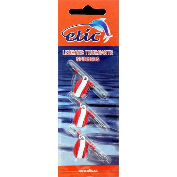 Etic 101-3241 Indiana Single Blade Spinner, Red/White Size 1, Indiana Single Blade Spinner,