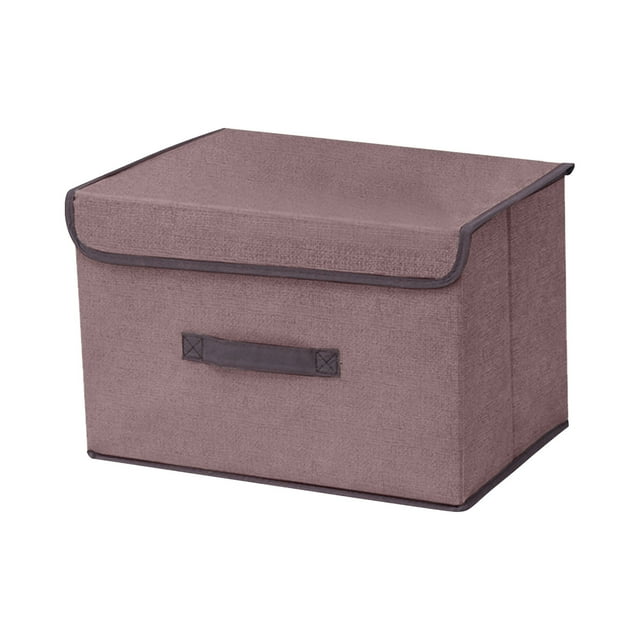 pstuiky Caja de almacenamiento forrada en tela de algodón y lino para ropa y otros objetos. Ideal para guardar artículos domésticos de uso diario. Caja de lavandería plegable.