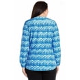 thumbnail image 3 of Plus size long sleeve zig zag print button down top, 3 of 3