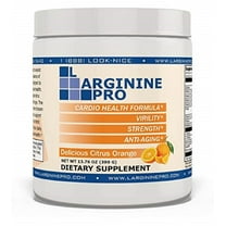 L-Arginine Pro Powder - 5500mg L-Arginine, 1100mg L-Citrulline Cardio Health (Citrus Orange, 1 Jar)