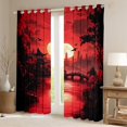 thumbnail image 2 of Homewish Japanese Style Blackout Curtains Set of 2 (52x84 Each) for Kids Children Teens,Black Red Window Curtains,Traditional Artwork Curtains and Drapes,Ultra Soft Home Decor, 2 of 6