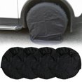 thumbnail image 1 of 4 Pieces Car Tire Dust Cover Portable Waterproof Vehicle Reusable Wheel Protector Weatherproof Universal Trailer Sleeve Silver 73x26CM, 1 of 9