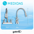 thumbnail image 2 of Llave Mezcladora Baño Lavabo Cuello Flexible Inoxidable 4' Xtellar plateado, 2 of 3