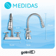 thumbnail image 2 of Llave Mezcladora Baño Lavabo Cuello Flexible Inoxidable 4' Xtellar plateado, 2 of 3