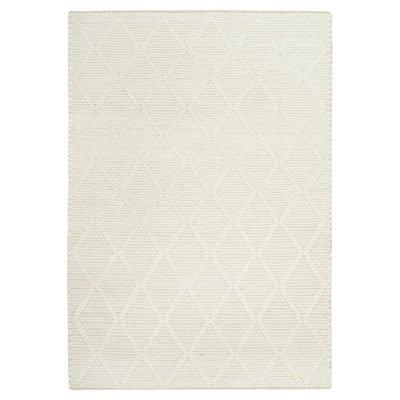 SAFAVIEH Natura Tracery Geometric Diamonds Wool Area Rug, Ivory, 8' x 10'