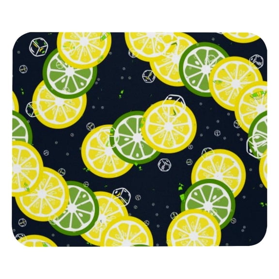 PhooArto Comfortable Mouse Pad Lemon Citrus and Lime Pattern Desktop Mousepad , 21 x 25 cm Mouse Mat, Non-Slip Rubber Base, Improves Speed and Precision