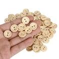 thumbnail image 4 of Botón, 100 piezas Botones de madera Accesorio de costura Botón de madera Rendimiento comprobado, 4 of 11