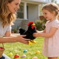 thumbnail image 4 of Realistic Rooster Plush Large Stuffed Animal With Red Comb For Farm Themed Decor & Comfort(Black-20Cm), 4 of 5