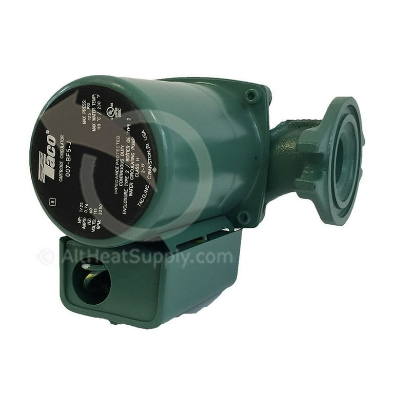 Taco 007 BF5-J, 1/25 hp, 0.76 Amp, 115 V, Green Water Recirculating Pump Taco 007 BF5-J, 1/25 hp, 0.76 Amp, 115 V, Green Water Recirculating Pump