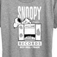 thumbnail image 3 of Peanuts - Snoopy Records - Women's Short Sleeve Graphic T-Shirt, 3 of 6
