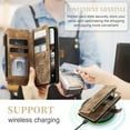 thumbnail image 2 of JTCASES for iPhone 15 Wallet Case with Zipper Purse Card Holders Flip Stand Wrist Strap Magnetic Closure PU Leather Anti-scracth Support Wireless Charging Drop Resistant BUsiness Shell, Brown, 2 of 10