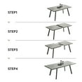 thumbnail image 5 of Modern Dining Table, Kitchen Table Set for 4-6 People Rectangular Wood Dining Table, 5 of 5