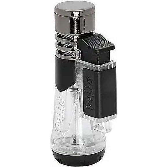 Palio Siena Single Jet Flame Cigar Lighter, Extra Large Fuel Tank, Clear