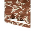 thumbnail image 6 of Unique Bargains Women's Floral V Neck Cinched Waist Long Sleeve Dress XS Brown, 6 of 7