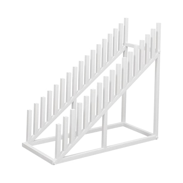 Estante para exhibición de azulejos, organizador de almacenamiento de materiales de construcción, soporte estable y resistente. Blanco