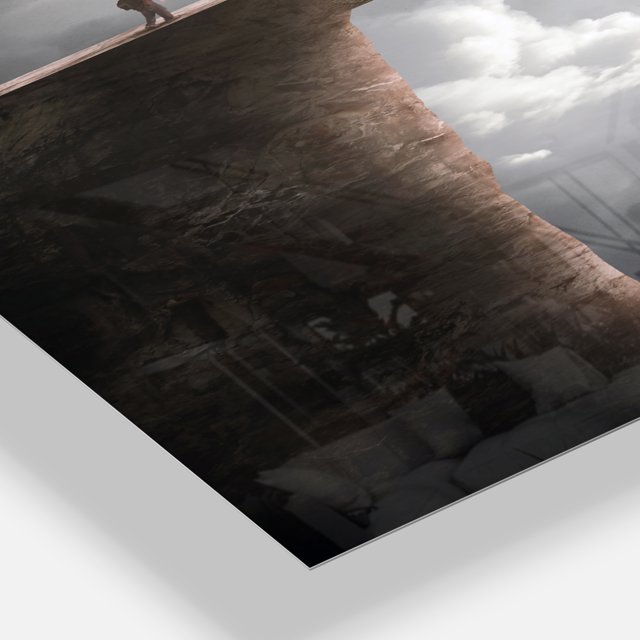 DesignArt Big Cross between Two Cliffs Large Wall Clock