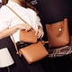 thumbnail image 3 of Bolsa 3 unids/set de bolsos de hombro de Color sólido. bolso de mano para mujer con asa superior (camello) Ehuebsd Nuevos Originales, 3 of 6