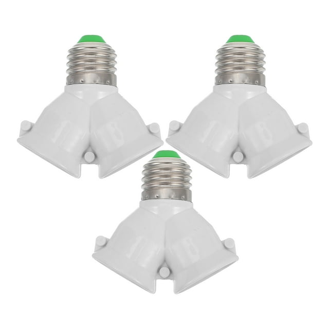 FELTECHELECTR Adaptador de portalámparas E27 a doble E27, convertidor de portalámparas en forma de Y, para casa, oficina y escuela, 3 unidades